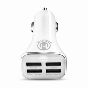 34W Quad Usb Car Charger | White Clearance Event Alert