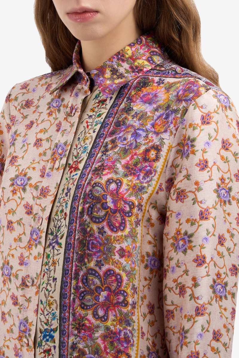 Aloe Printed Silk Shirt Instant Savings Inside