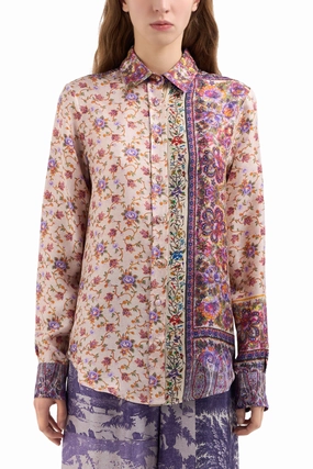 Aloe Printed Silk Shirt Daily Hot Deal Shop the Savings