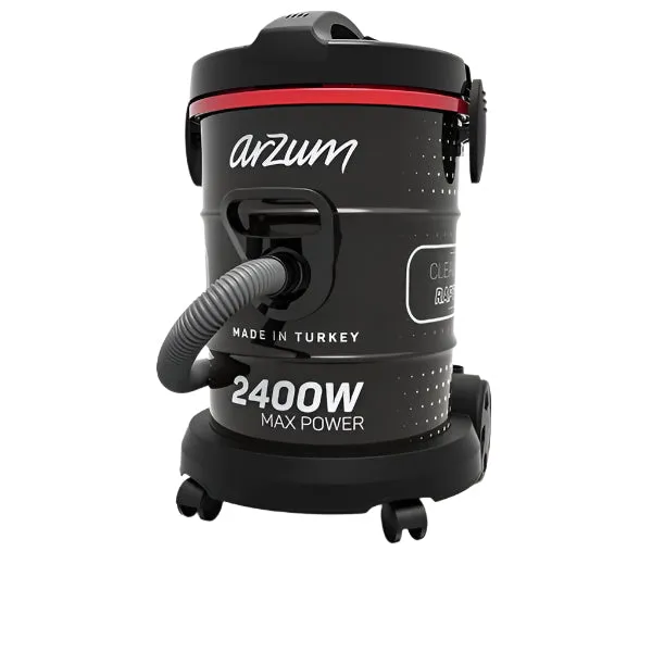 Arzum Cleaner Raptor Drum Type Vacuum, 5M Cable, 2400Watts, Black