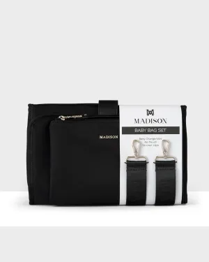 Baby 3 Piece Set - Change Mat, Stroller Clip & Zip Pouch Mega Discount Today Exclusive Savings Event