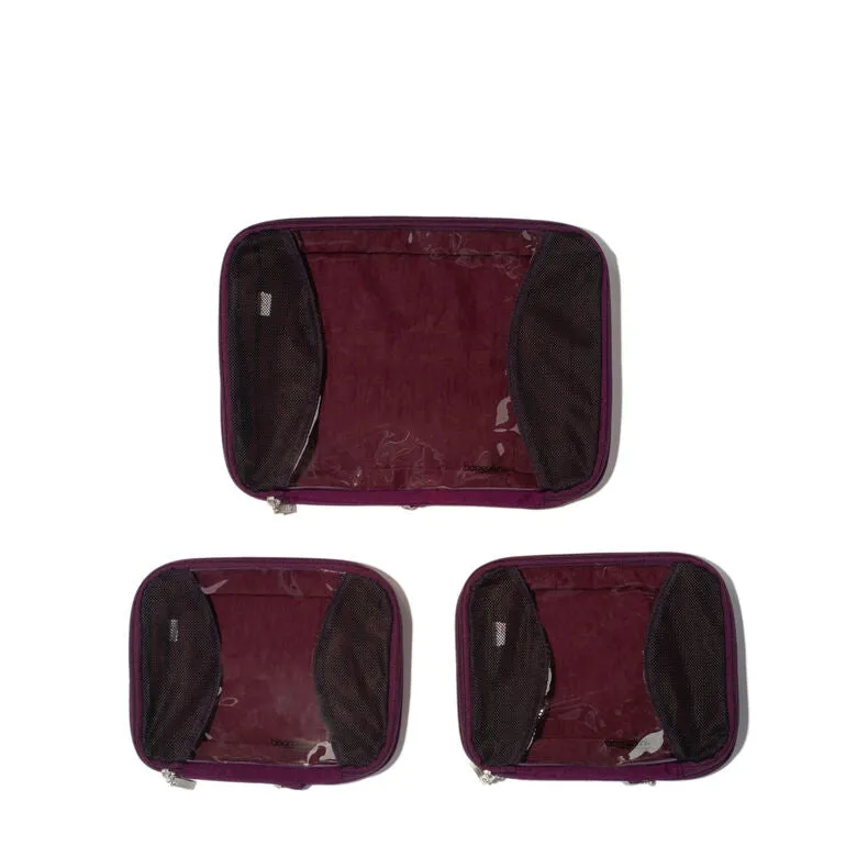 Limited Time Sale Baggallini 2 Medium & 1 Large Compression Packing Cube Set