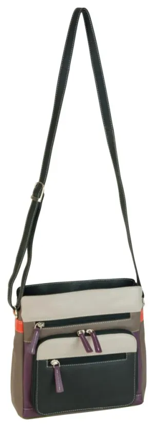 Mega Hot Offer Daily Hot Deal Franco Bonini - 1422 Leather Shoulder Bag With Organiser - Black Multi