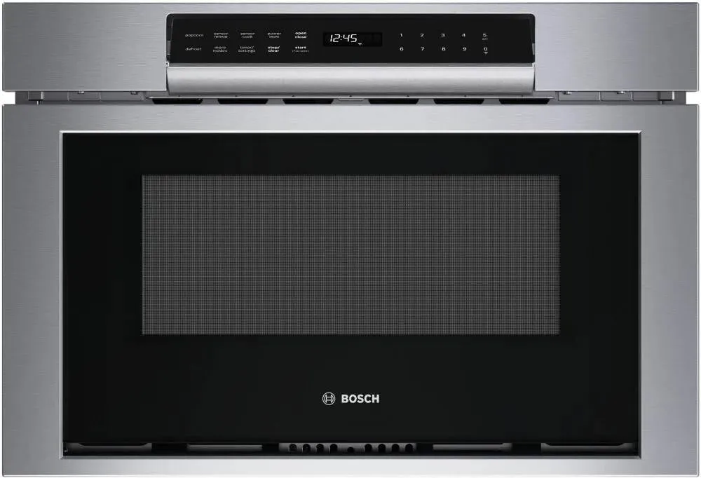 Bosch 24" 1.2 Cu.Ft. Cap 950 Watt Smart 800 Series Microwave Drawer HMD8454UC
