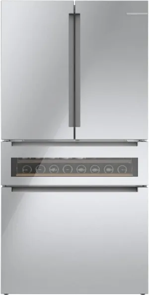 Bosch 36" 800 Series 20.5 Cu. Ft 4 French Door Smart SS Refrigerator B36CL81ENG