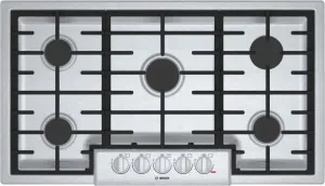 Bosch 800 Series 36" LED Indicator Lights 5 Sealed Burners Gas Cooktop NGM8656UC