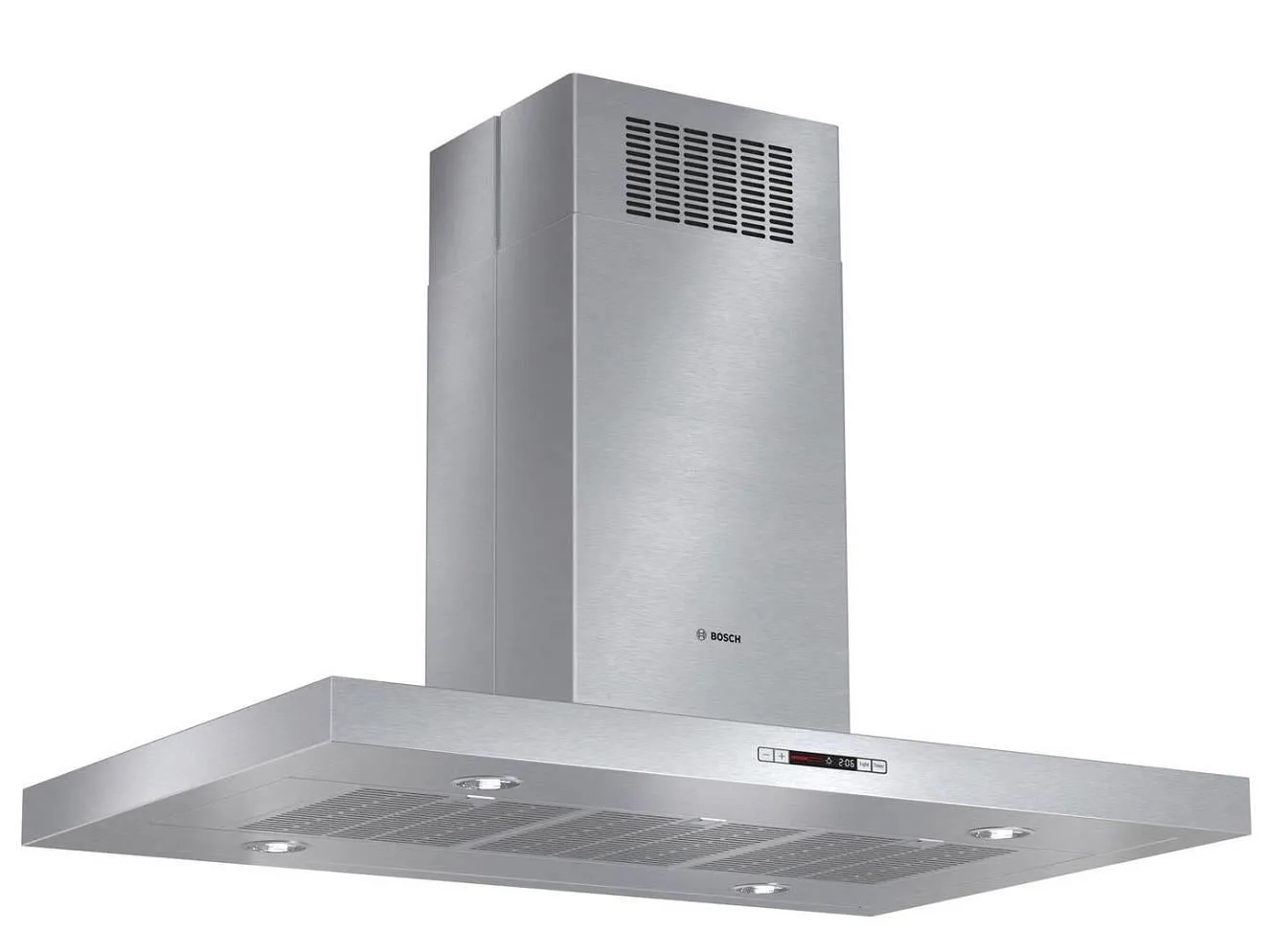 Bosch 800 Series 42" 4-Speed 600 CFM Blower Island Chimney Range Hood HIB82651UC