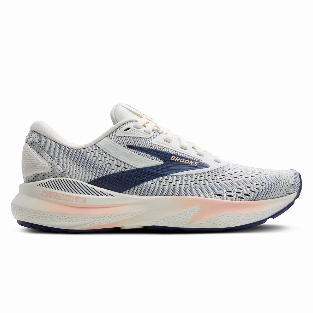 Brooks Adrenaline Gts 24 Womens | Grey/Blue Ribbon/Peach Best Seller Deal Flash Sale Alert Now