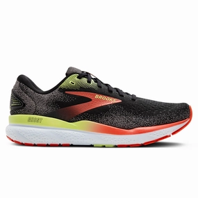 Brooks Ghost 16 Mens | Black/Mandarin Red/Green Special Steal Event