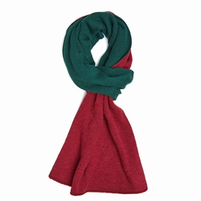 Burgundy And Green Two-Tone Cashmere Neck Warmer Hot Picks Today Special Deal Frenzy