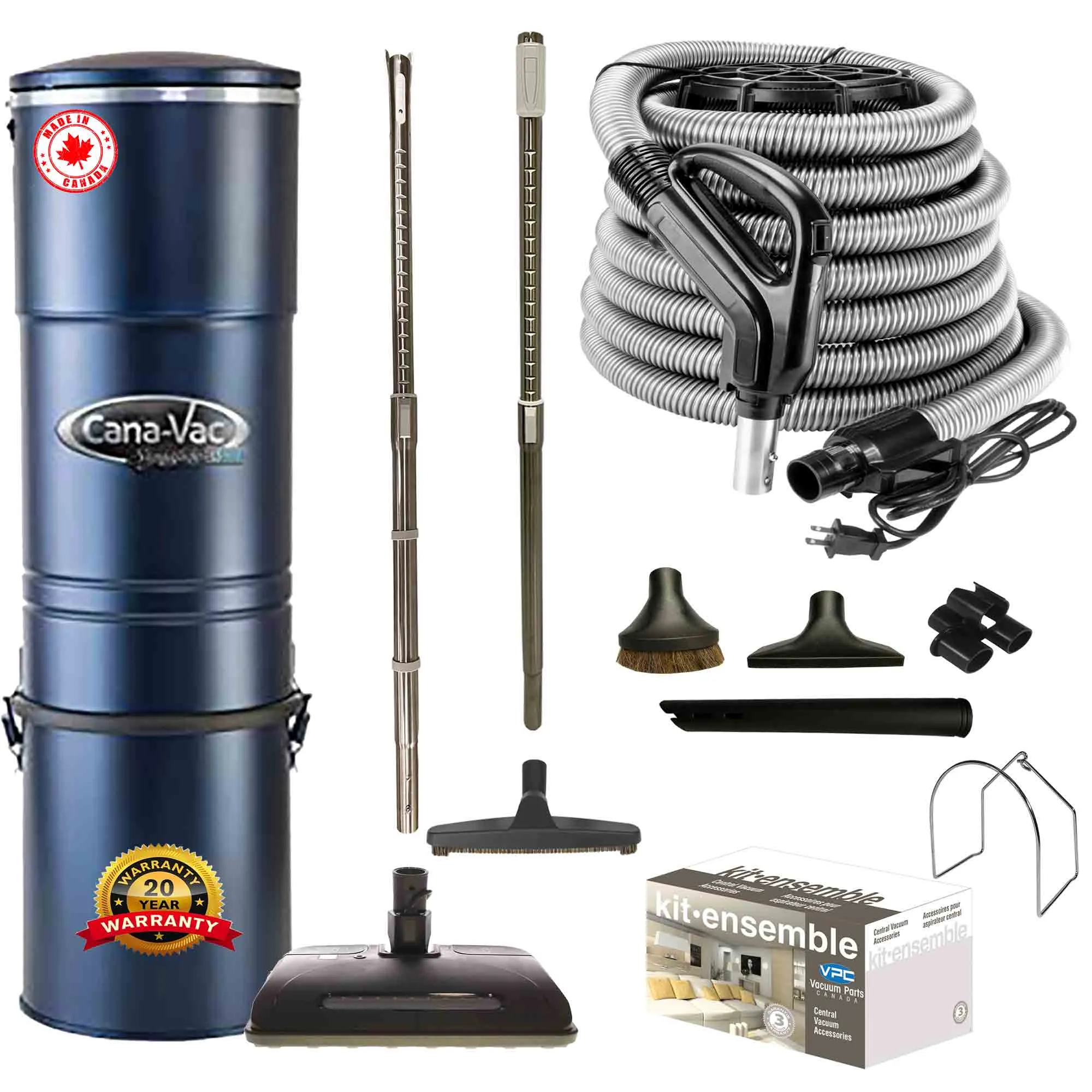 Cana-Vac LS690 Central Vacuum with Ultra Electric Package