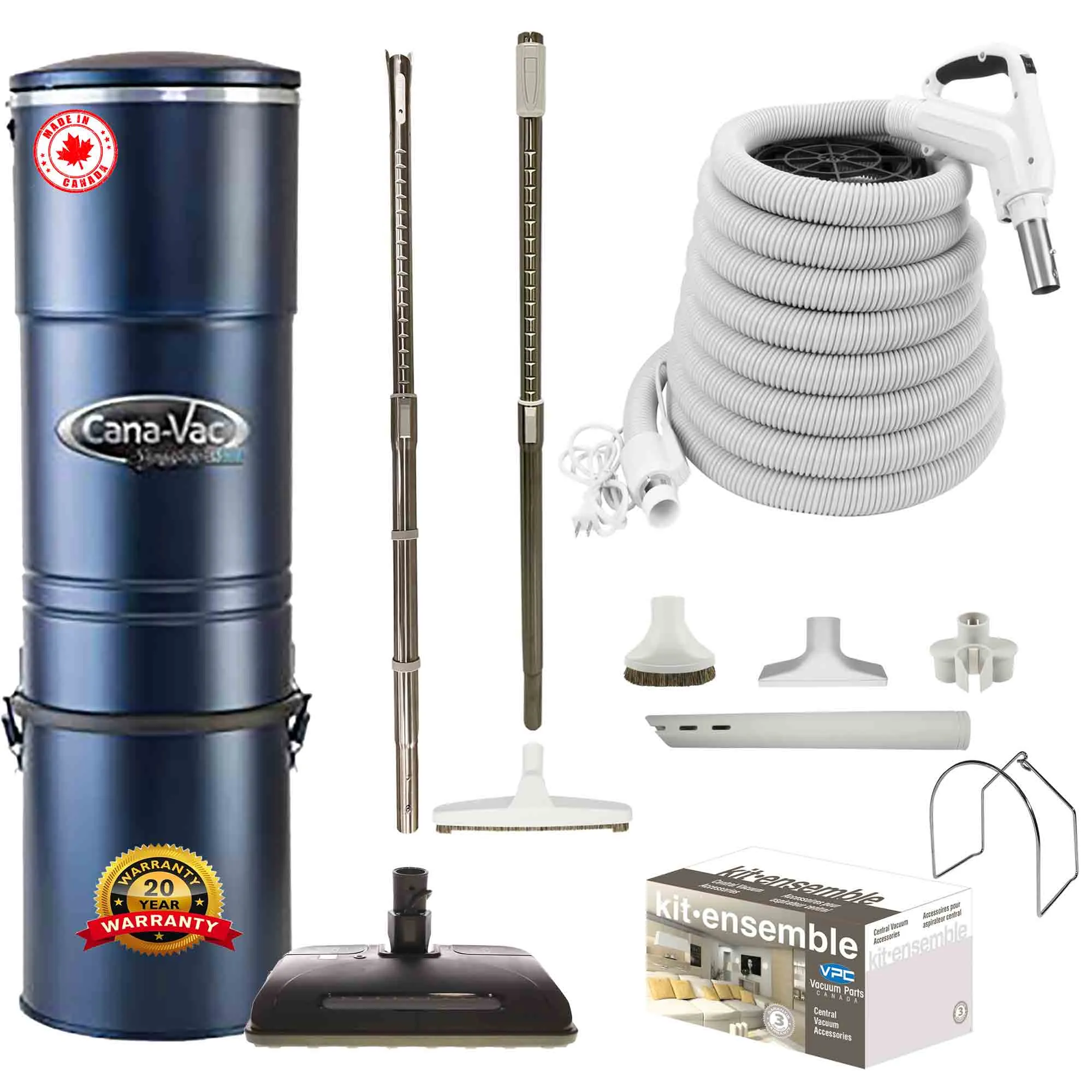 Cana-Vac LS690 Central Vacuum with Ultra Electric Package