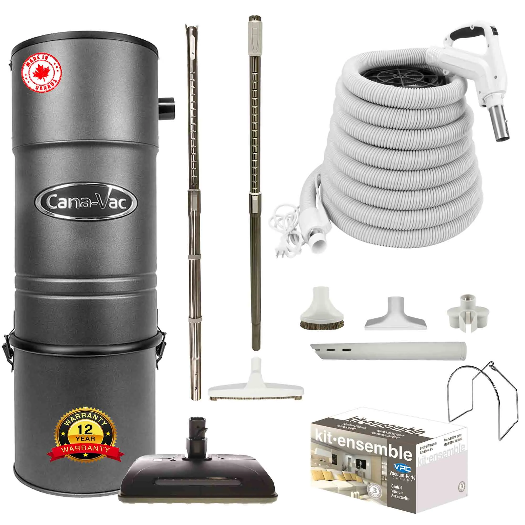 CanaVac ACAN70A Central Vacuum with VPC Premium Powerhead and Ultra Electric Package