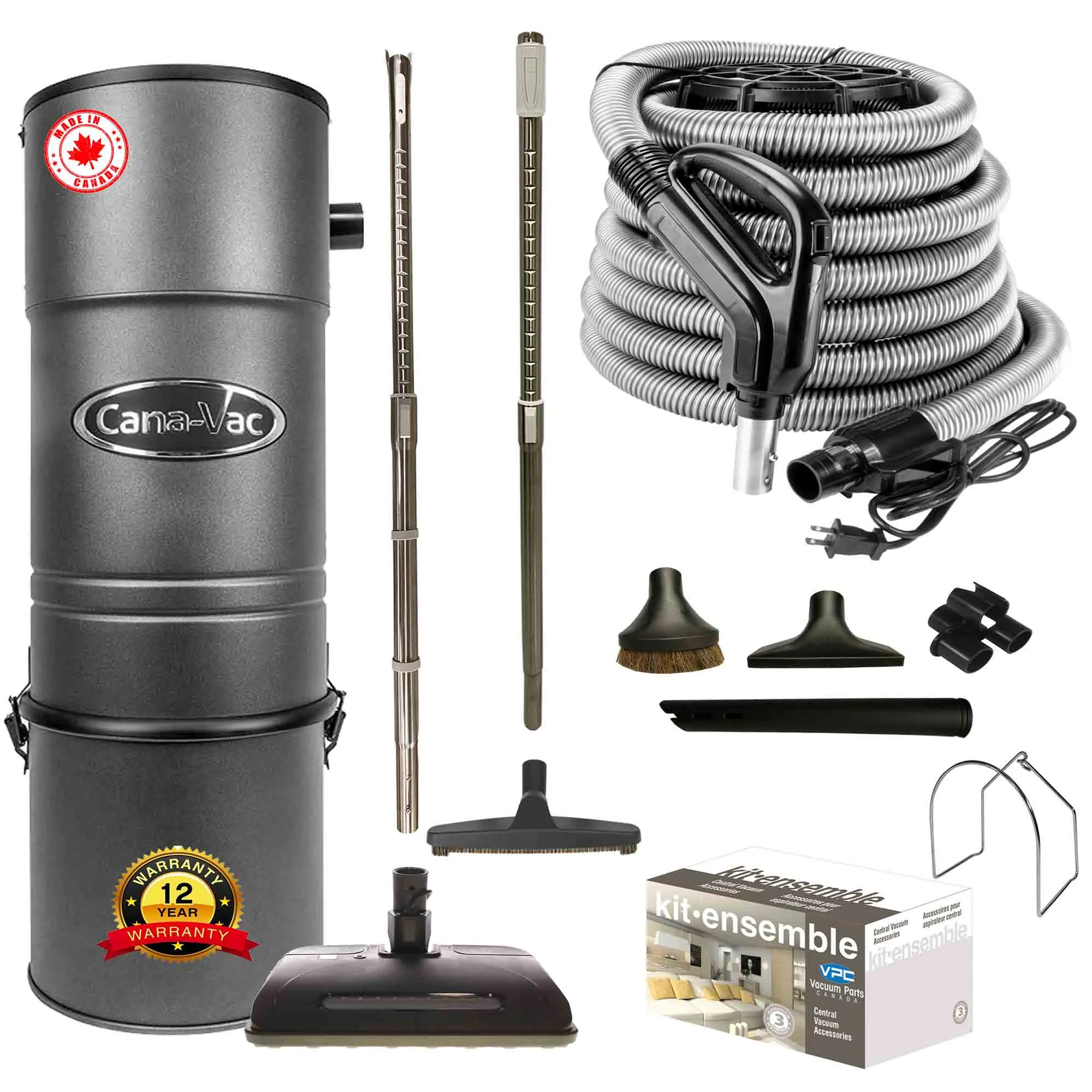 CanaVac ACAN70A Central Vacuum with VPC Premium Powerhead and Ultra Electric Package