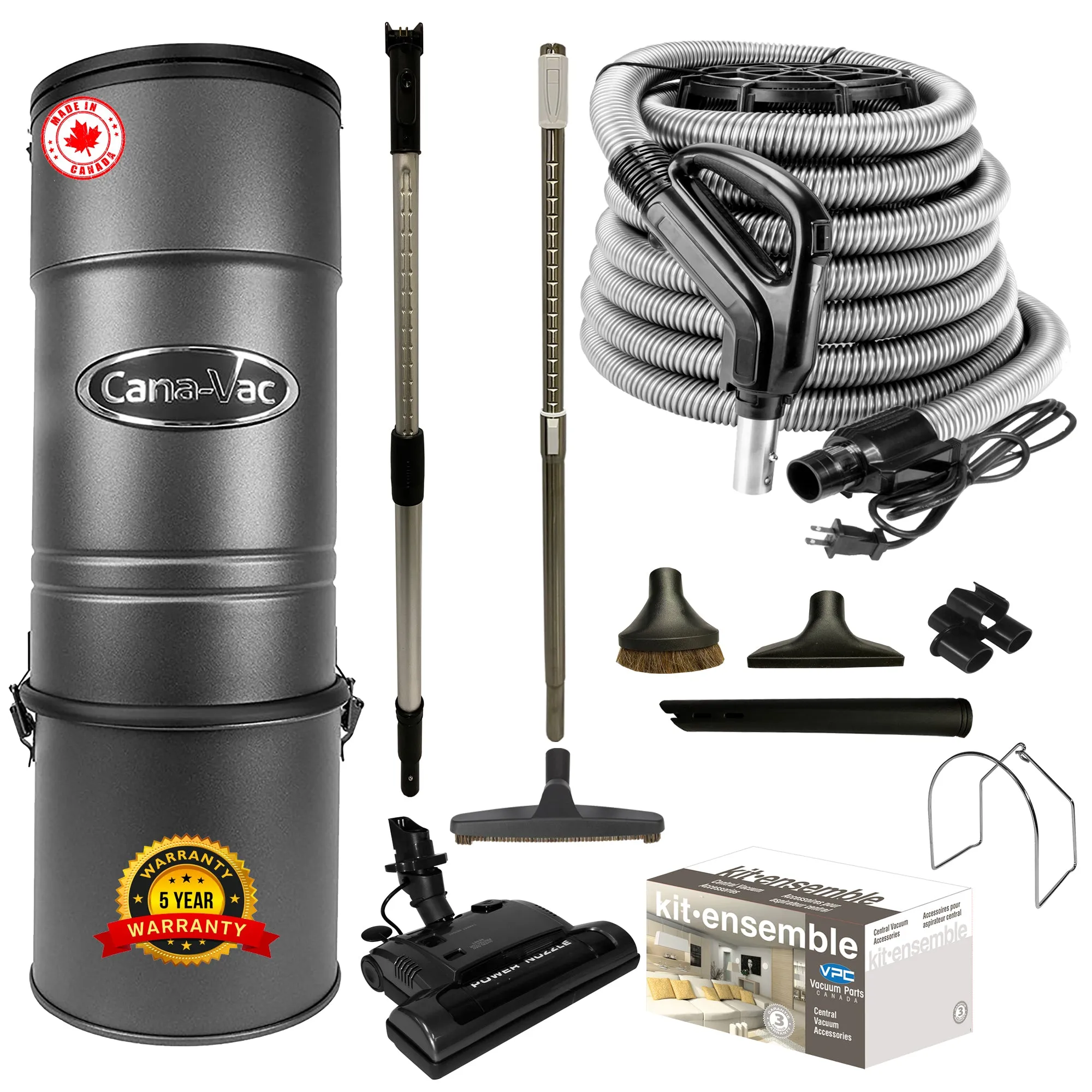 CanaVac CV587 Central Vacuum with Standard Electric Package