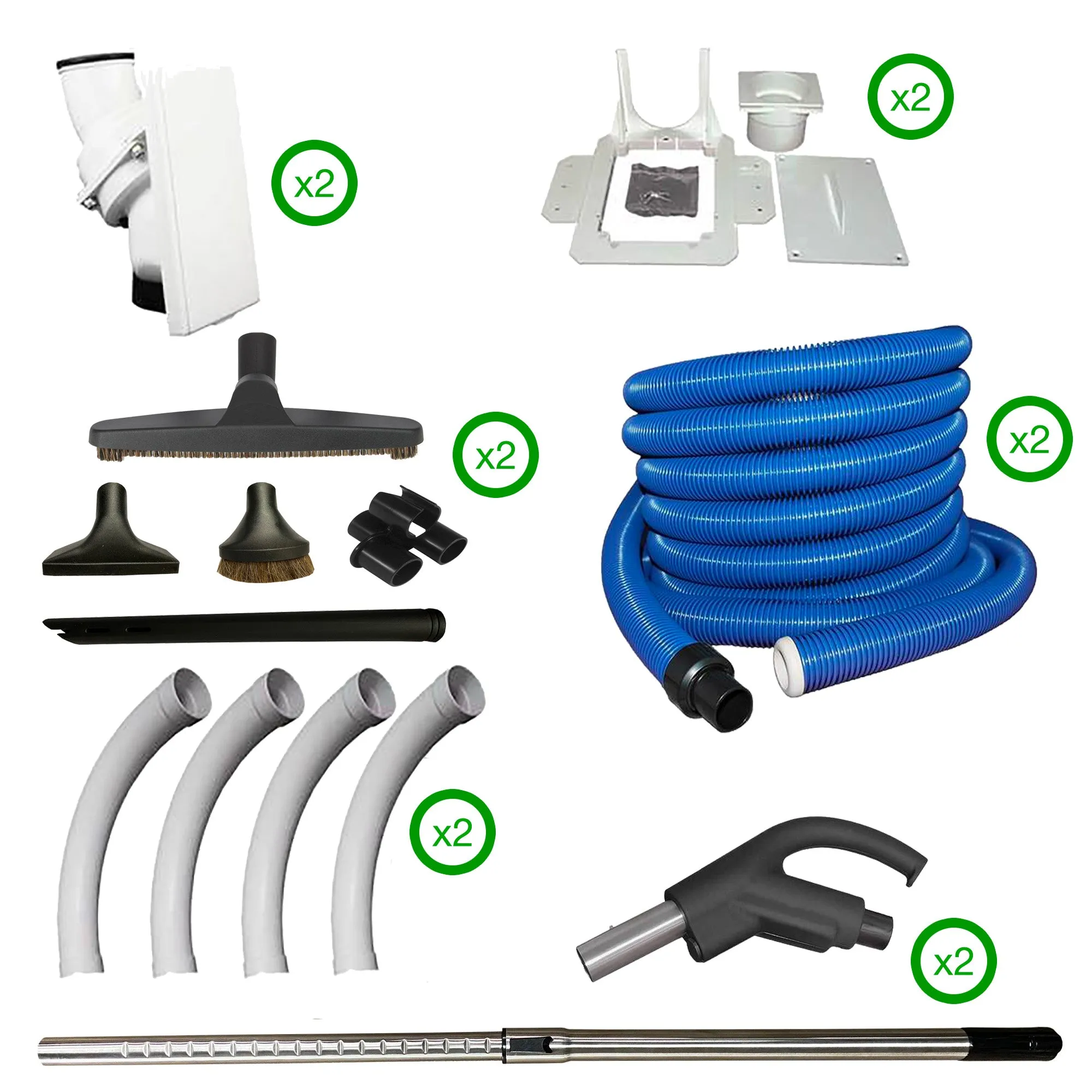 CanaVac LS790 Signature Series Central Vacuum Cleaner | Tangential Bypass Motor Up to 10,000 sq ft. | with Hide-A-Hose Retractable Hose Accessory & Installation Kit (2 Valves)