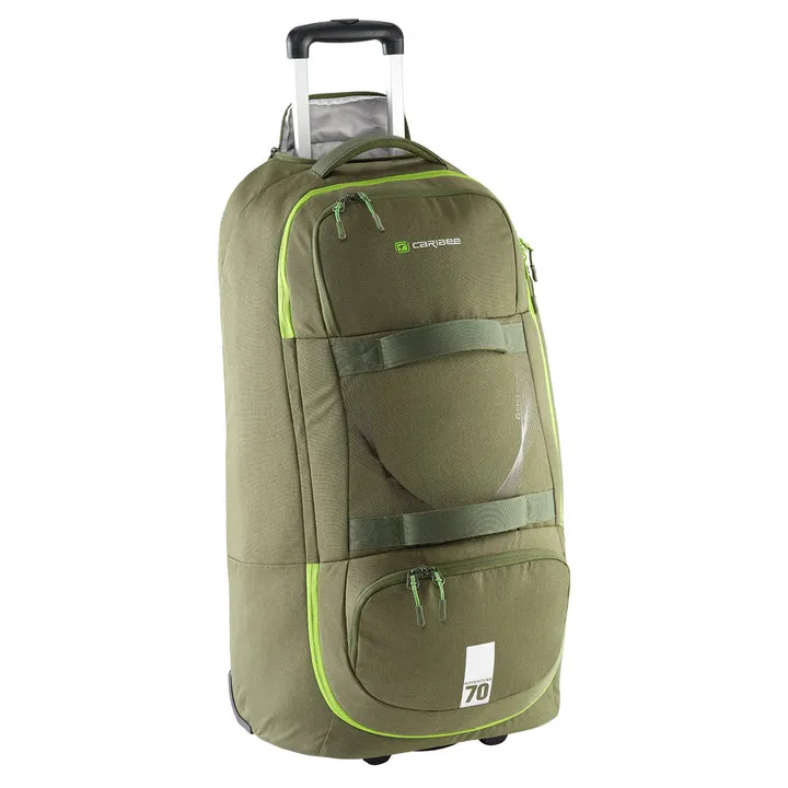 Caribee- Adventure 70L Duffle W Backpack Straps - Olive Clearance Savings Now