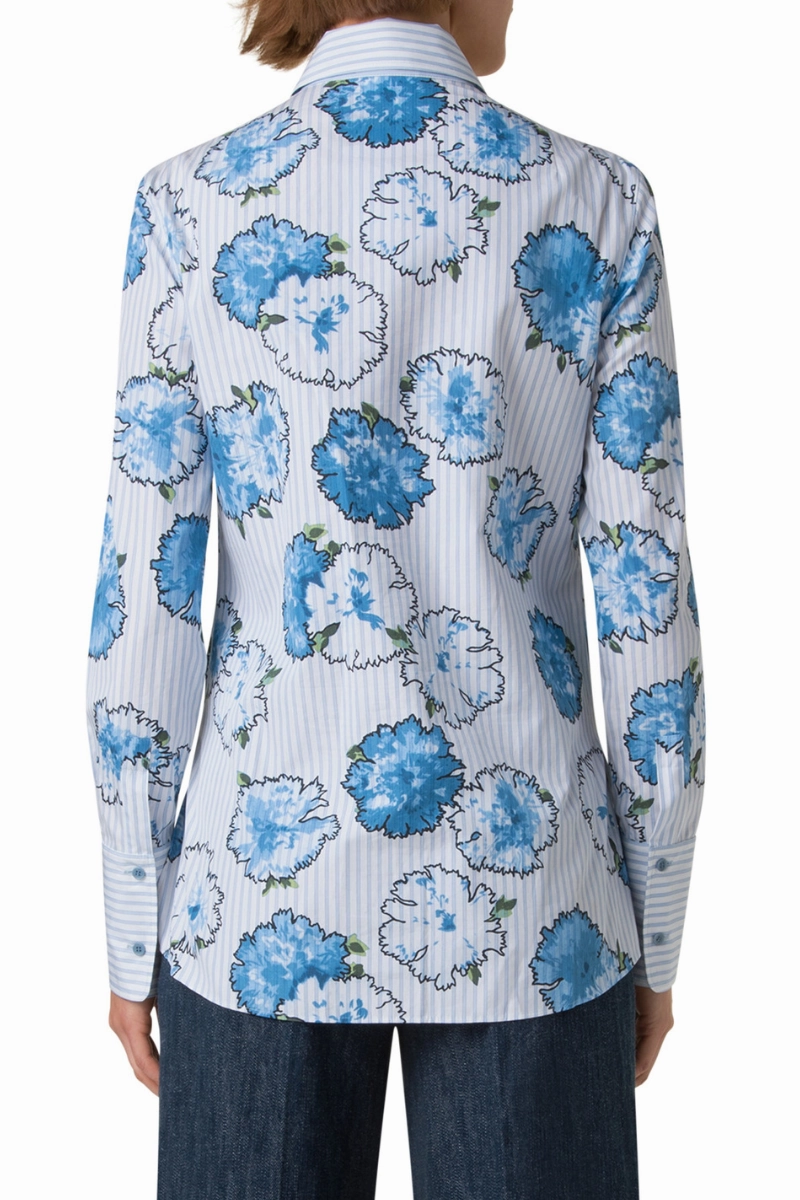Carnation Print Stripe Shirt Todays Special Savings