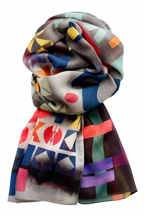 Cashmere Scarf "City Lights" Lacroix - Grey Exclusive Online Discount Today Only Discount