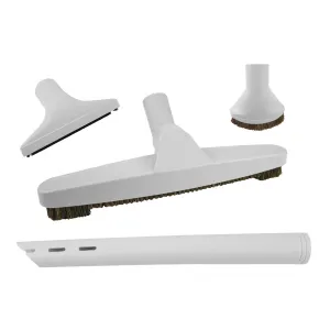 Central Vacuum Brush Kit with Floor Brush, Dusting Brush and Crevice Tool
