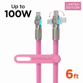 Chunky180 100W Usb-C To Usb-C Rugged Fast Charge Cable | 6Ft | Pink Special Price Offer