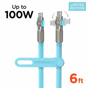 Trending Savings Now Sale Ending Soon Chunky180 100W Usb-C To Usb-C Rugged Fast Charge Cable | 6Ft | Sky Blue