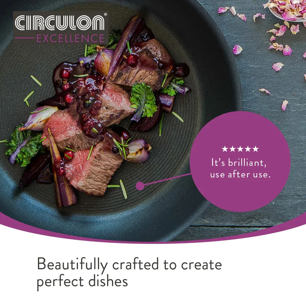 Circulon Excellence 24cm Saut Pan with Lid