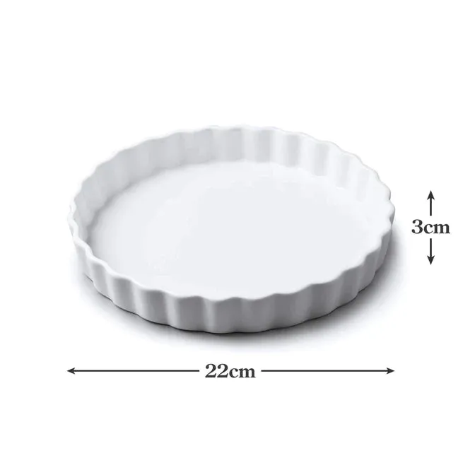 CKS White 22cm Flan Dish