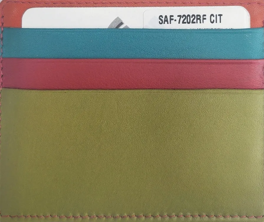 Oran - Saf-7202 Craig Leather Card Holder - Citru Combo Online Exclusive Deal