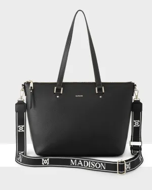 Hot Price Drop Vivian Medium Zip Top Tote With Monogram Stripe Strap