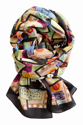 Online Exclusive Steal Silk Pashmina "Pique-Assiette" Lacroix