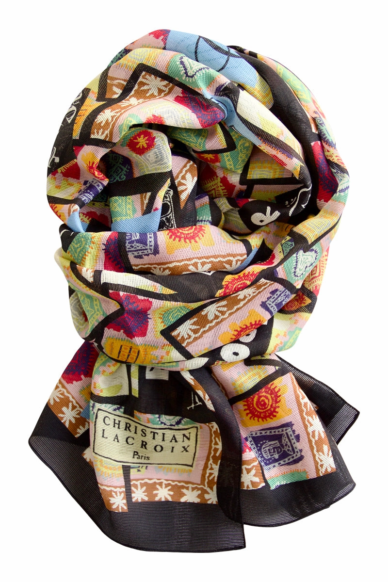 Online Exclusive Steal Silk Pashmina "Pique-Assiette" Lacroix