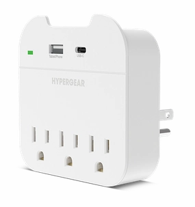 Mega Hot Offer Dont Miss Todays Deal Multi Plug 5 Outlet Extender With Usb-C & Usb Ports | White