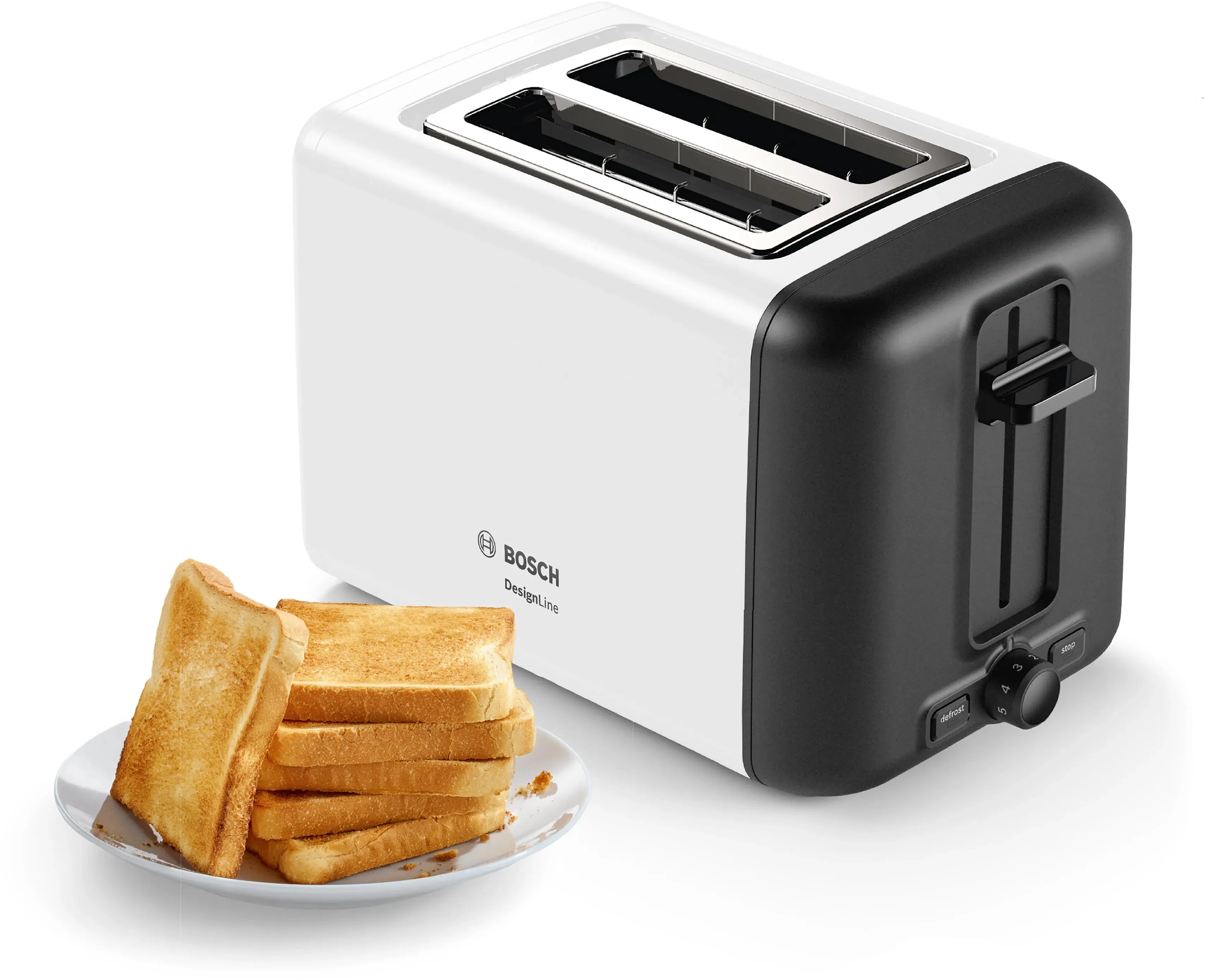 Compact toasterDesign Line970 Watts, White