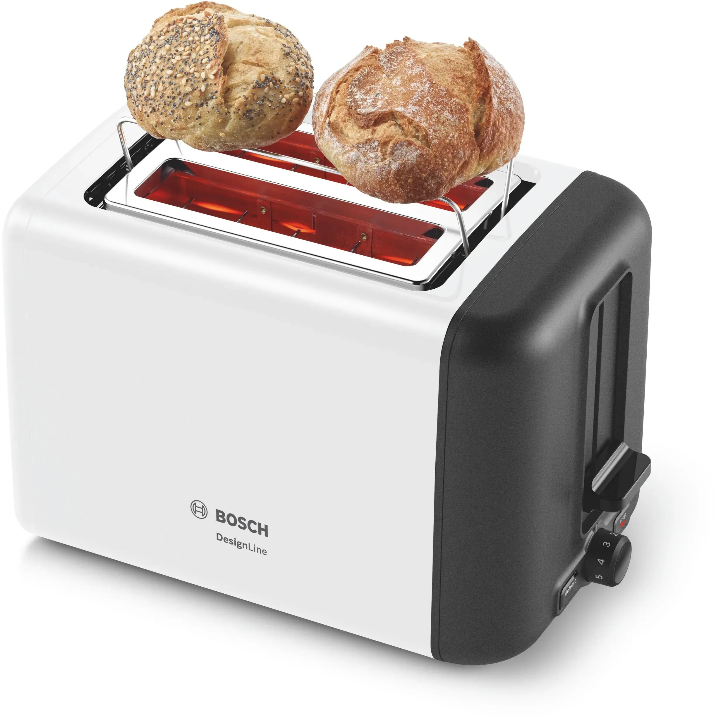 Compact toasterDesign Line970 Watts, White