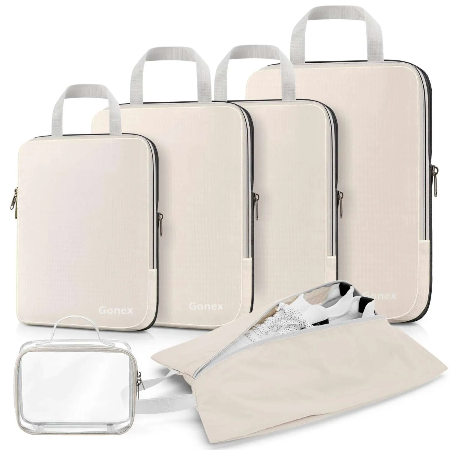 Compression Packing Cubes With Clear Toiletry Bag Deal of the Day Instant Savings Deal
