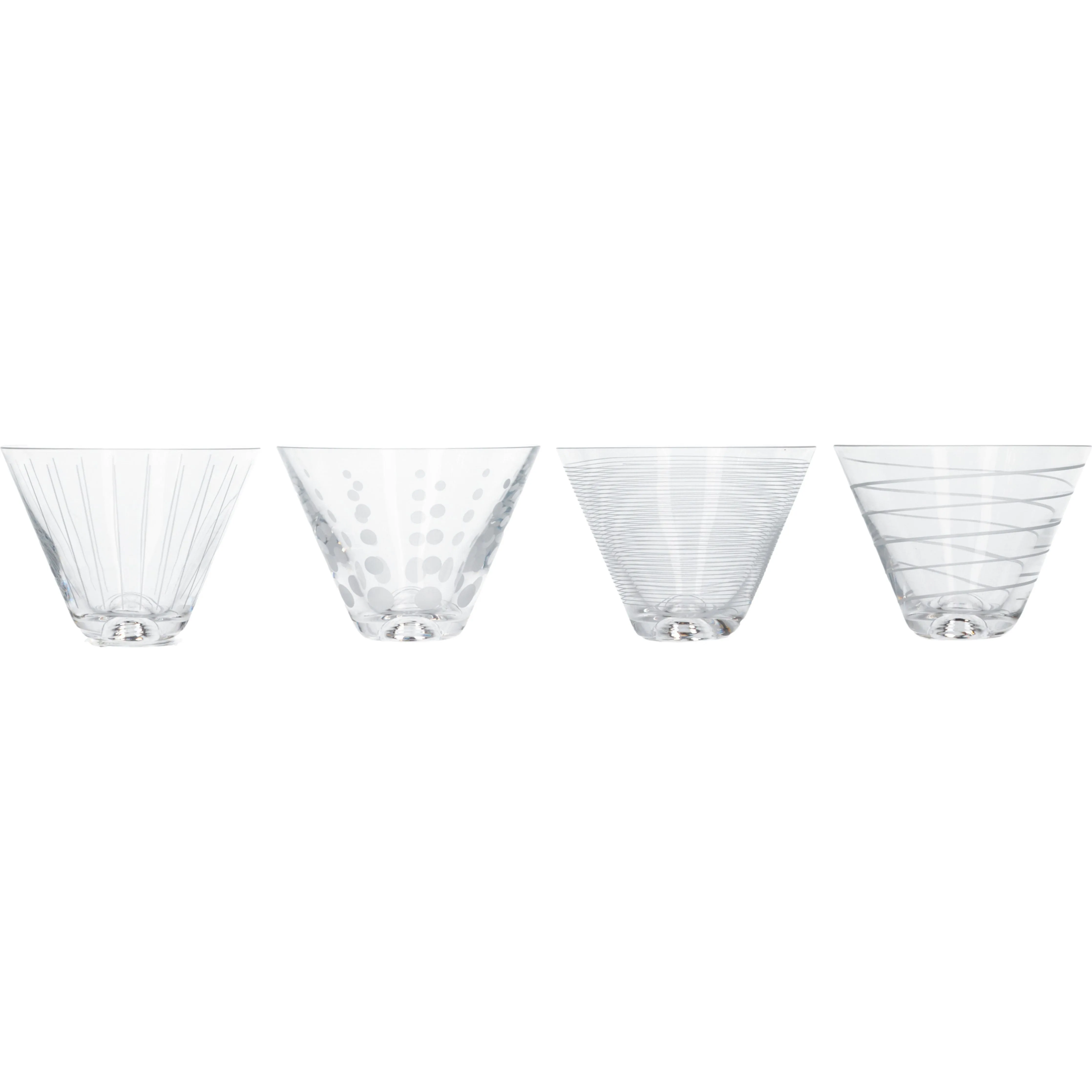 Creative Mikasa Stemless Martini Glasses