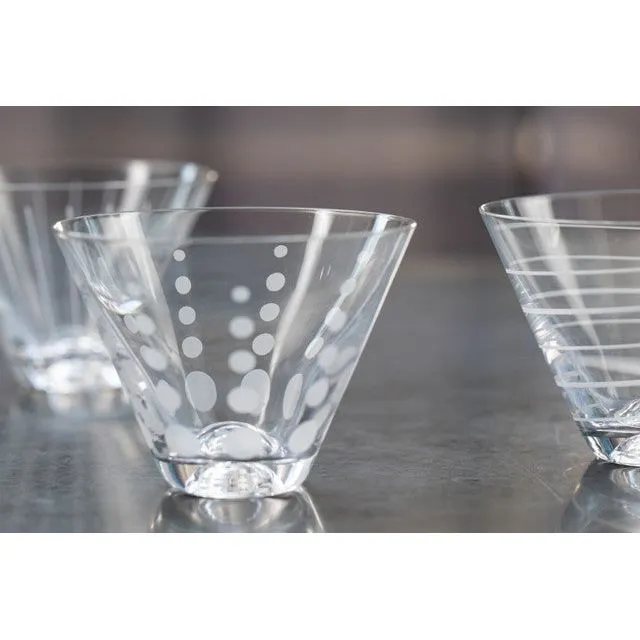 Creative Mikasa Stemless Martini Glasses