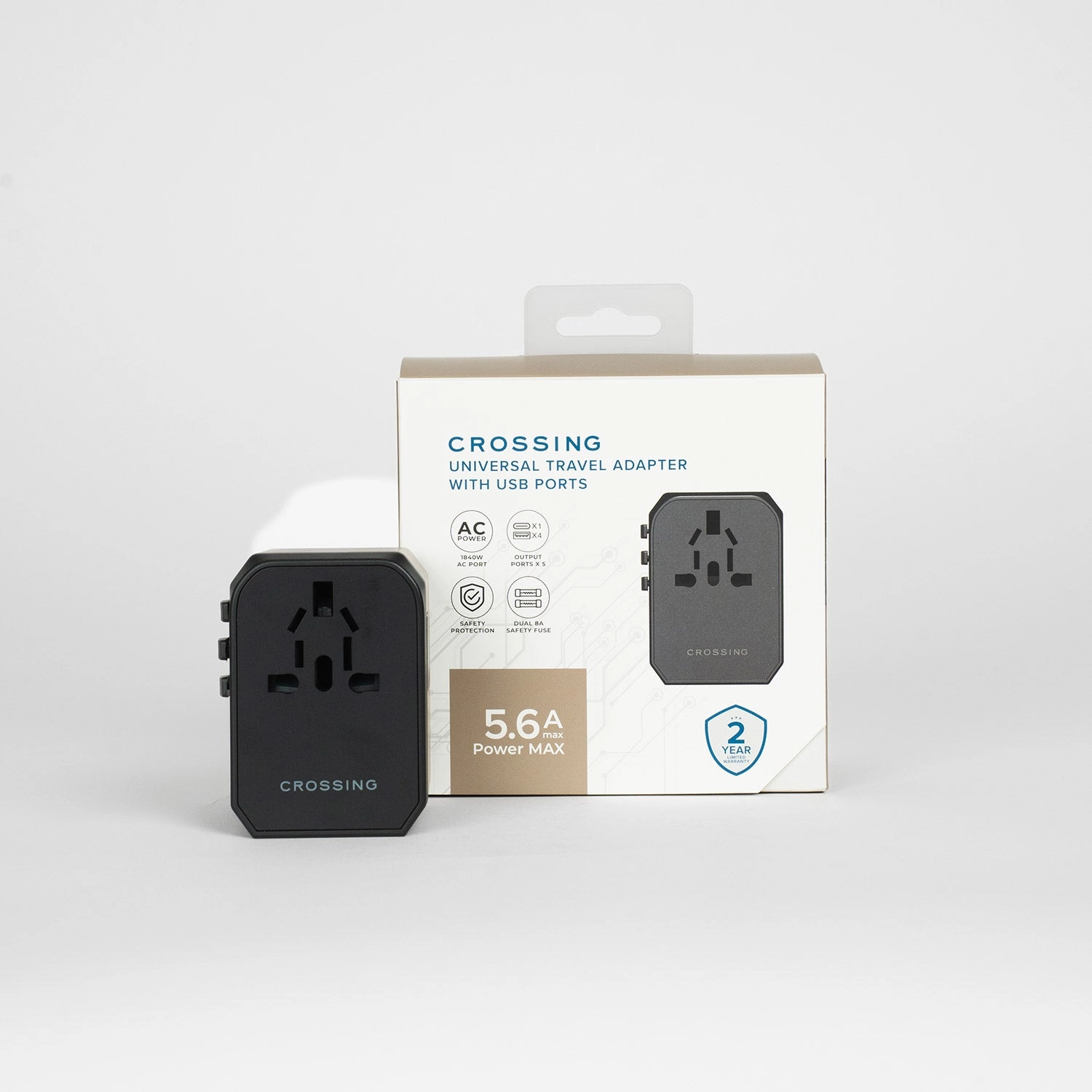 Online Deal Frenzy Crossing World Travel Adaptor With 4 X Usb And 1 X Usb-C