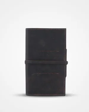 Crushed Brown Leather Passport Wallet Limited Stock Deals