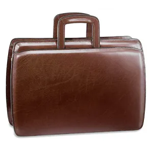 Hot Pick of the Day Hot Deal Alert Jack Georges Elements Slim Leather Briefcase #4202-Cognac