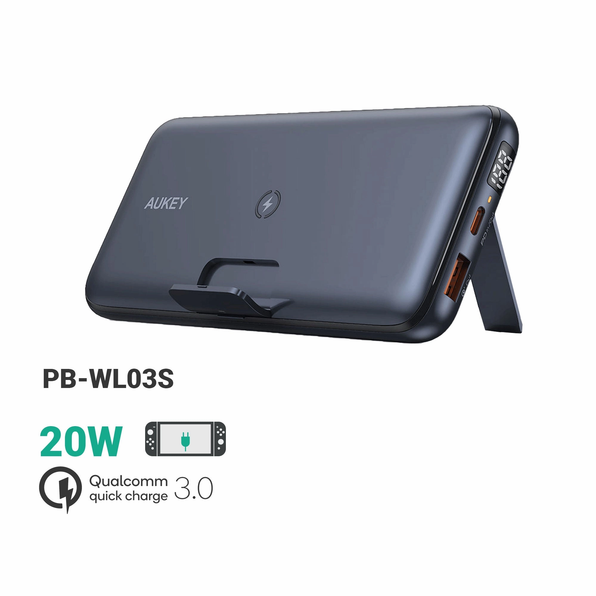 Big Savings Event Pb-Wl03S 20W Pd Scp Qc 3.0 20000Mah Power Bank With Foldable Stand & 10W Wireless Charging