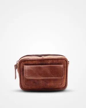 Dark Brown Front Pocket Leather Bumbag Special Deal Frenzy Save Big Today