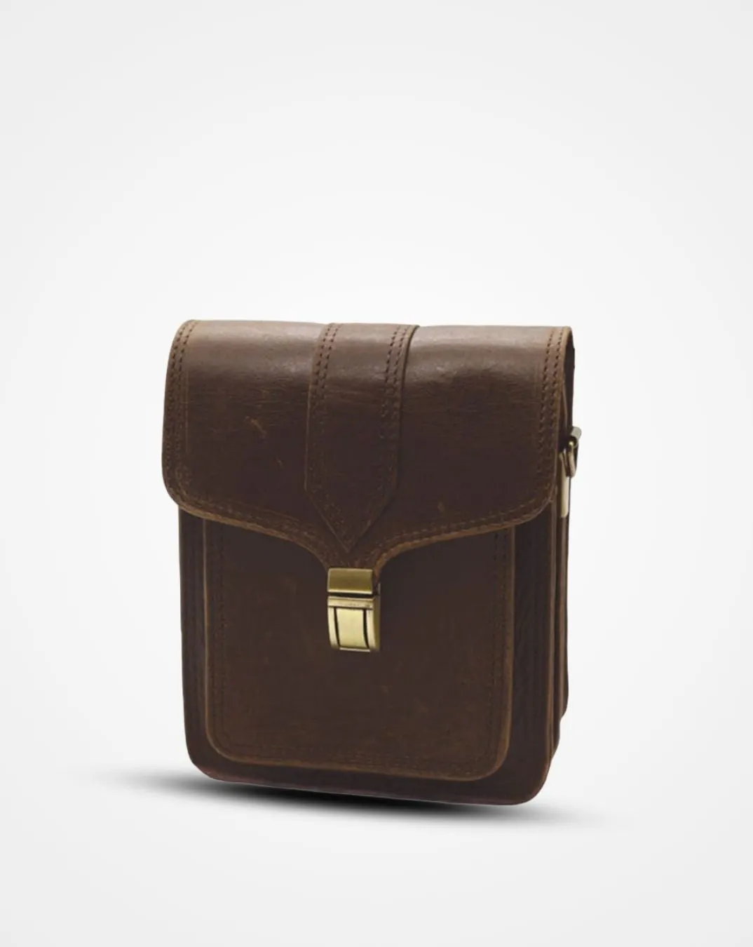 Save Big Online Hot Pick Online Dark Brown Leather Flap Bumbag