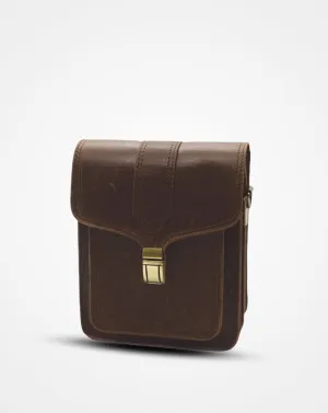 Save Big Online Hot Pick Online Dark Brown Leather Flap Bumbag