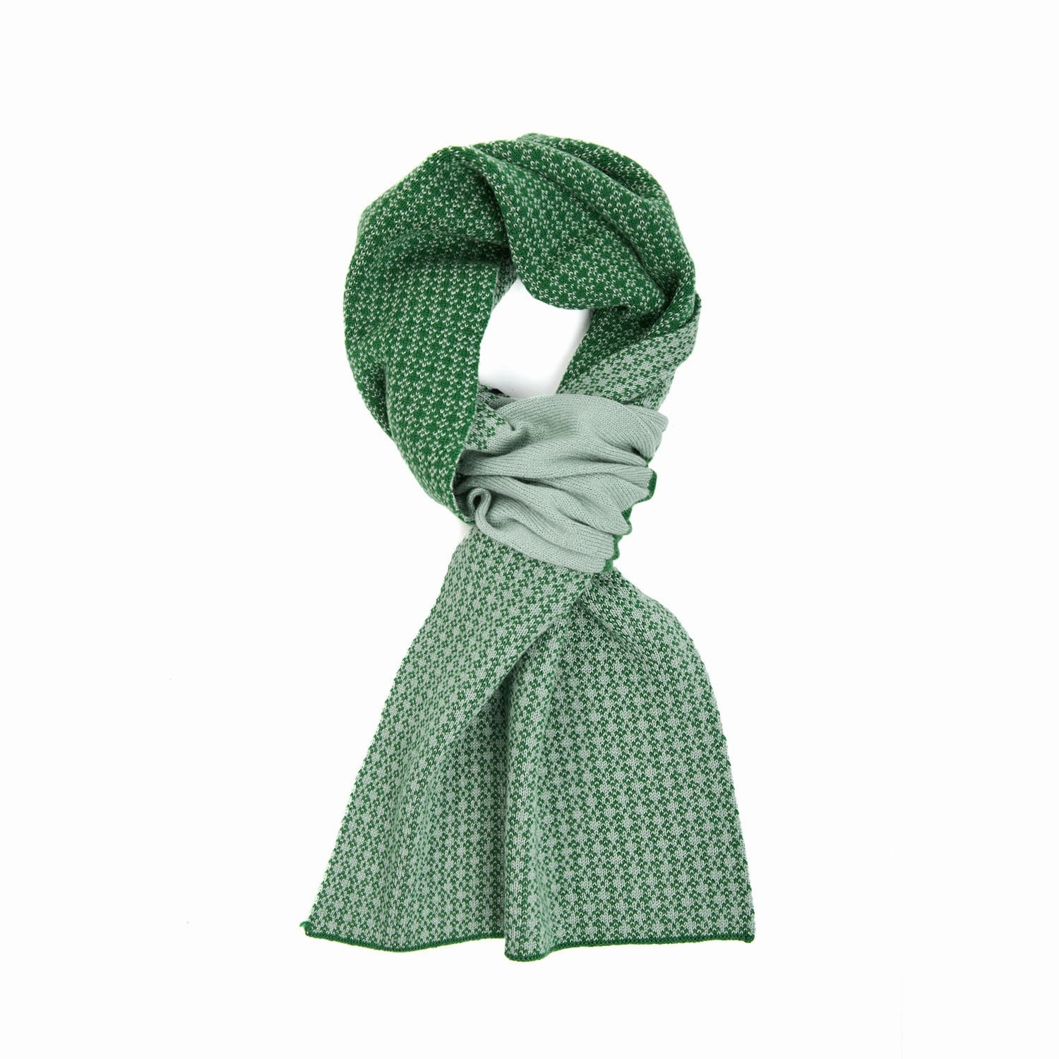 Shop Smart Deals Dark And Light Green Neck Warmer With Micro Pattern