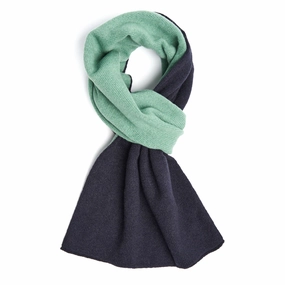Dont Wait Save Instant Hot Deal Dark Blue And Green Two-Tone Cashmere Neck Warmer