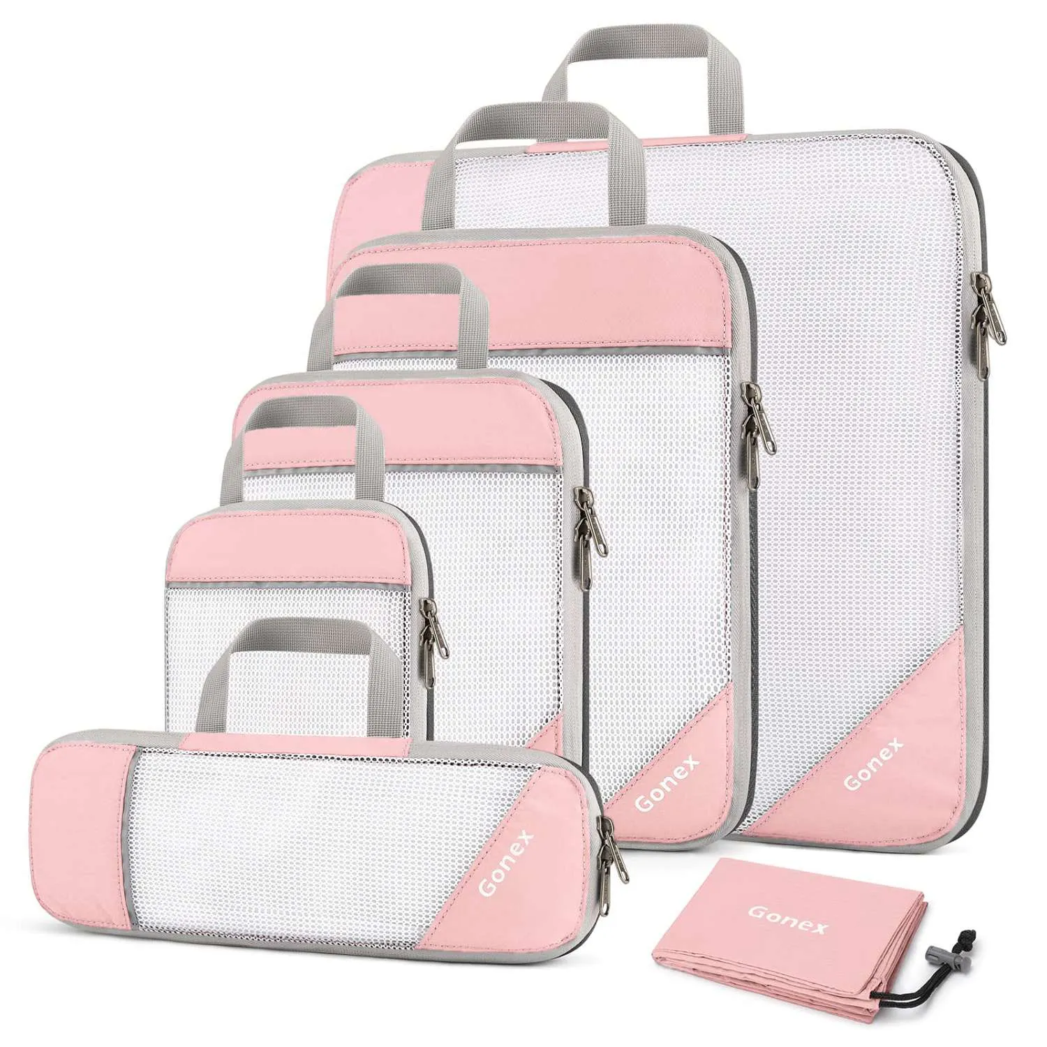 Gonex Compression Packing Cubes, Extensible Storage Mesh Organizers Dont Wait Save