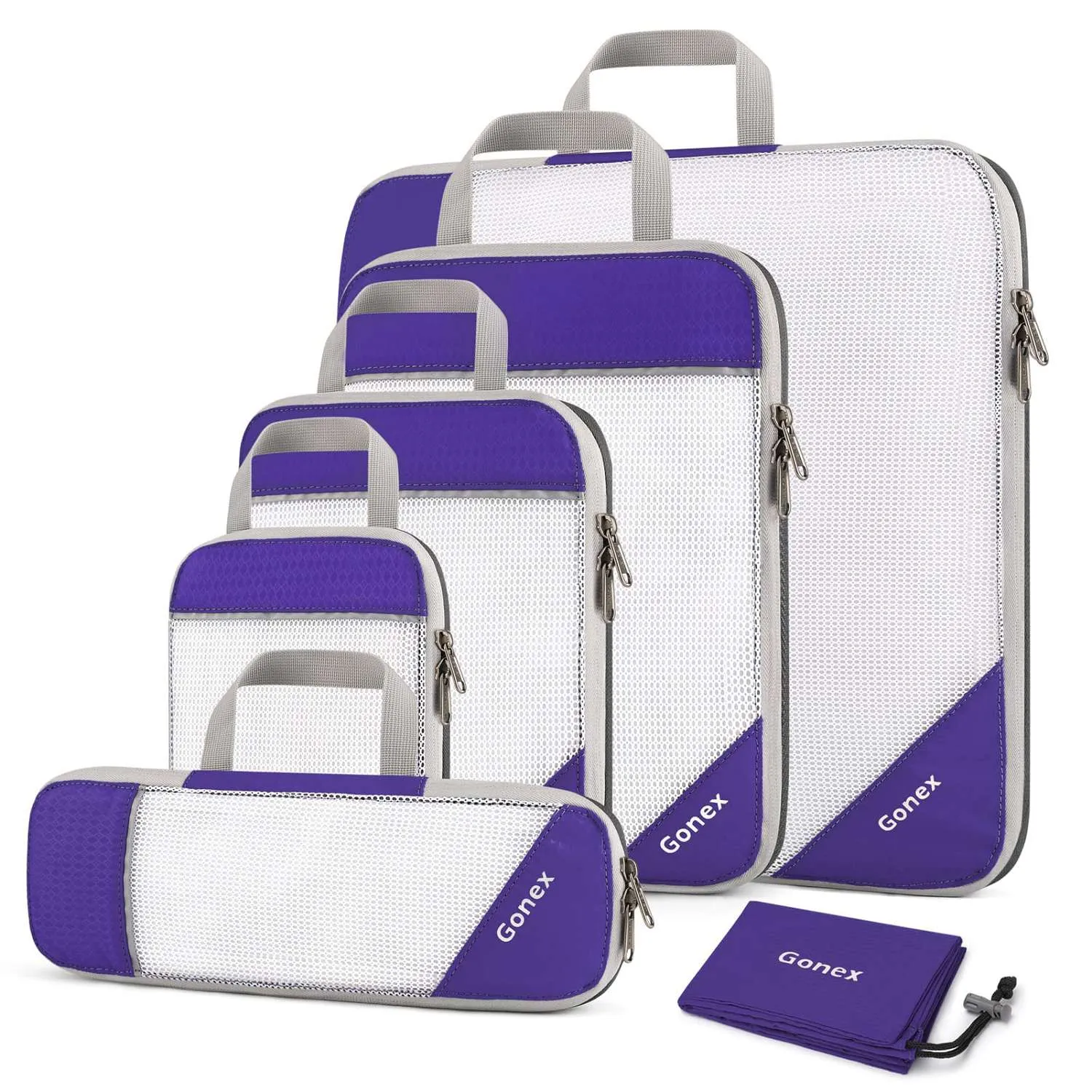 Gonex Compression Packing Cubes, Extensible Storage Mesh Organizers Perfect Gift Sale