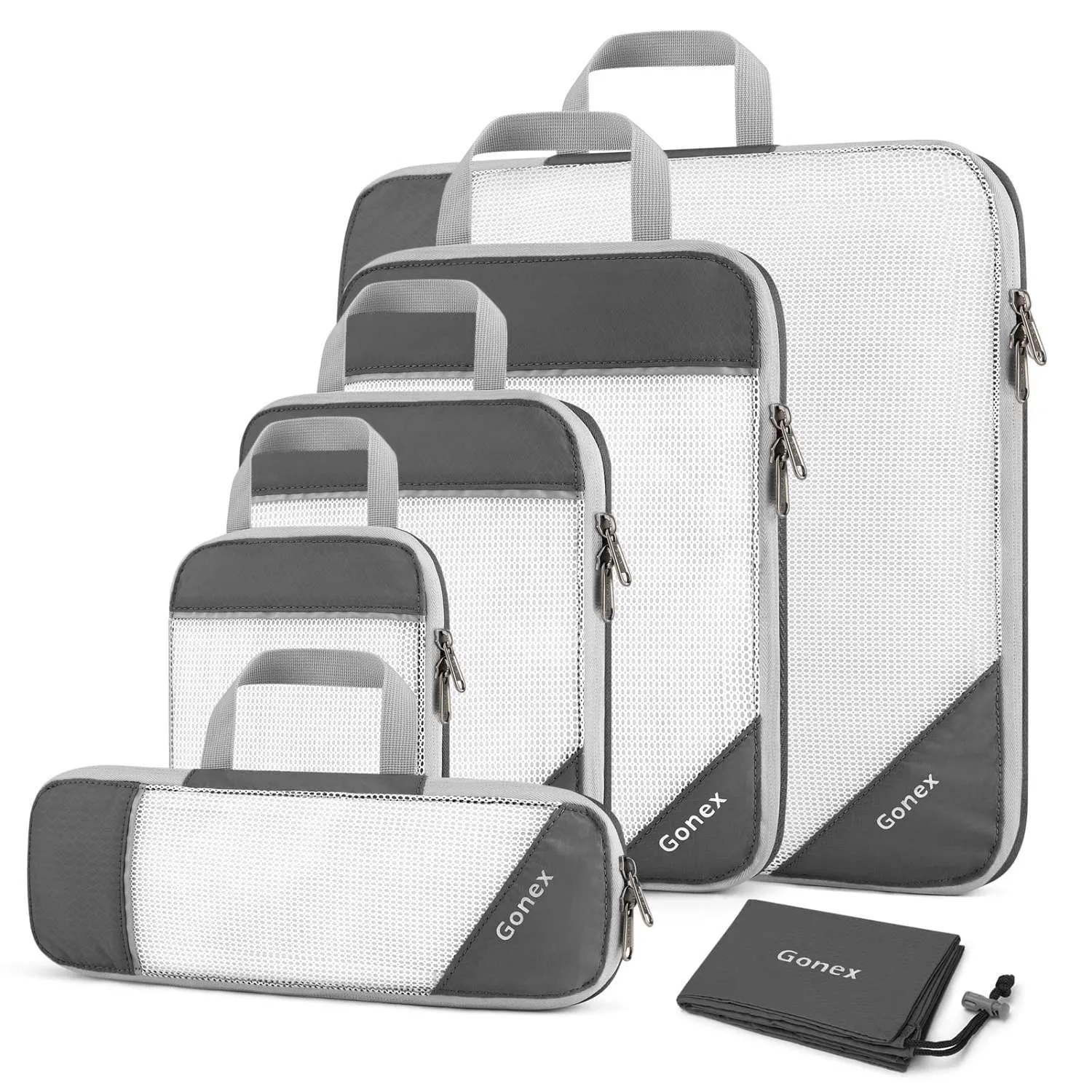 Hot Clearance Now Gonex Compression Packing Cubes, Extensible Storage Mesh Organizers